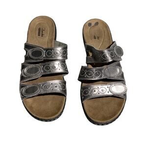 Clarks Leisa Cacti Q Slide Sandals Women’s Size 10 — Comfort, Casual, Leather